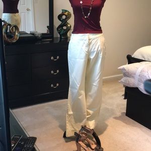 A beautiful pastel yellow summer pants